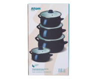 Altom Zestaw garnków emaliowanych 16/18/20/22 cm granat indukcja - 1611115 - zdjęcie 3